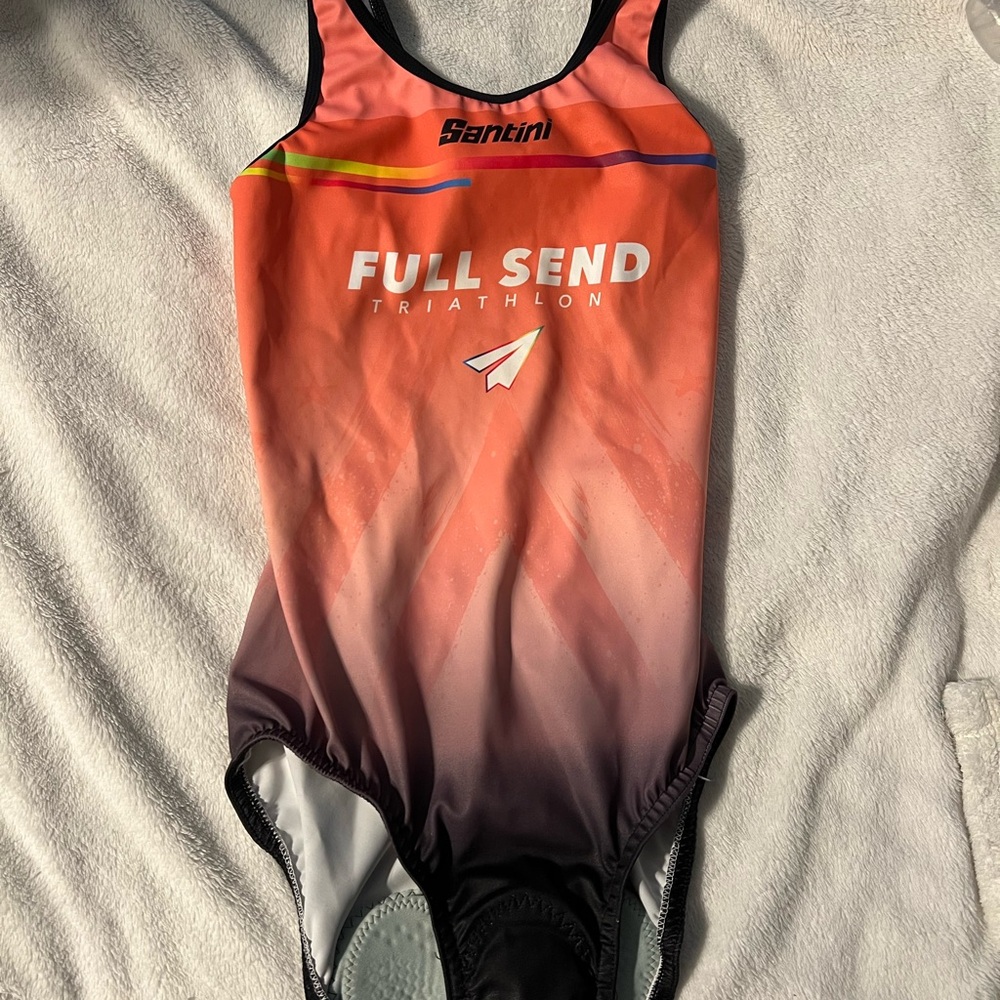 Women's XXS Full Send Triathlon Santini “Swimsuit Cut” Tri suit